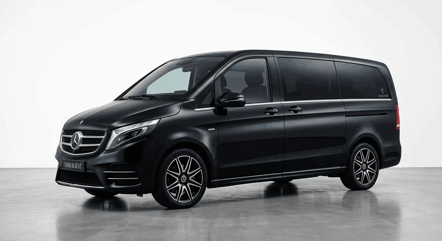 8 seater taxi in Southampton seating 6 to 8 passengers with 6 to 8 large cases for airport groups, teams and events
